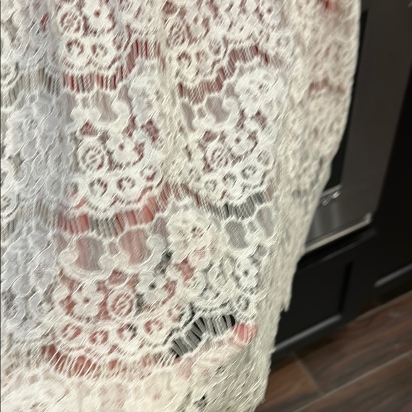 Elle White and Orange Sleeveless Scoop‎ Neck Sundress - Picture 3 of 5